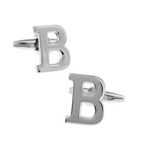Letter B Cufflink for Formal Event, Groomsmen Gift, Wedding Attire, Anniversary